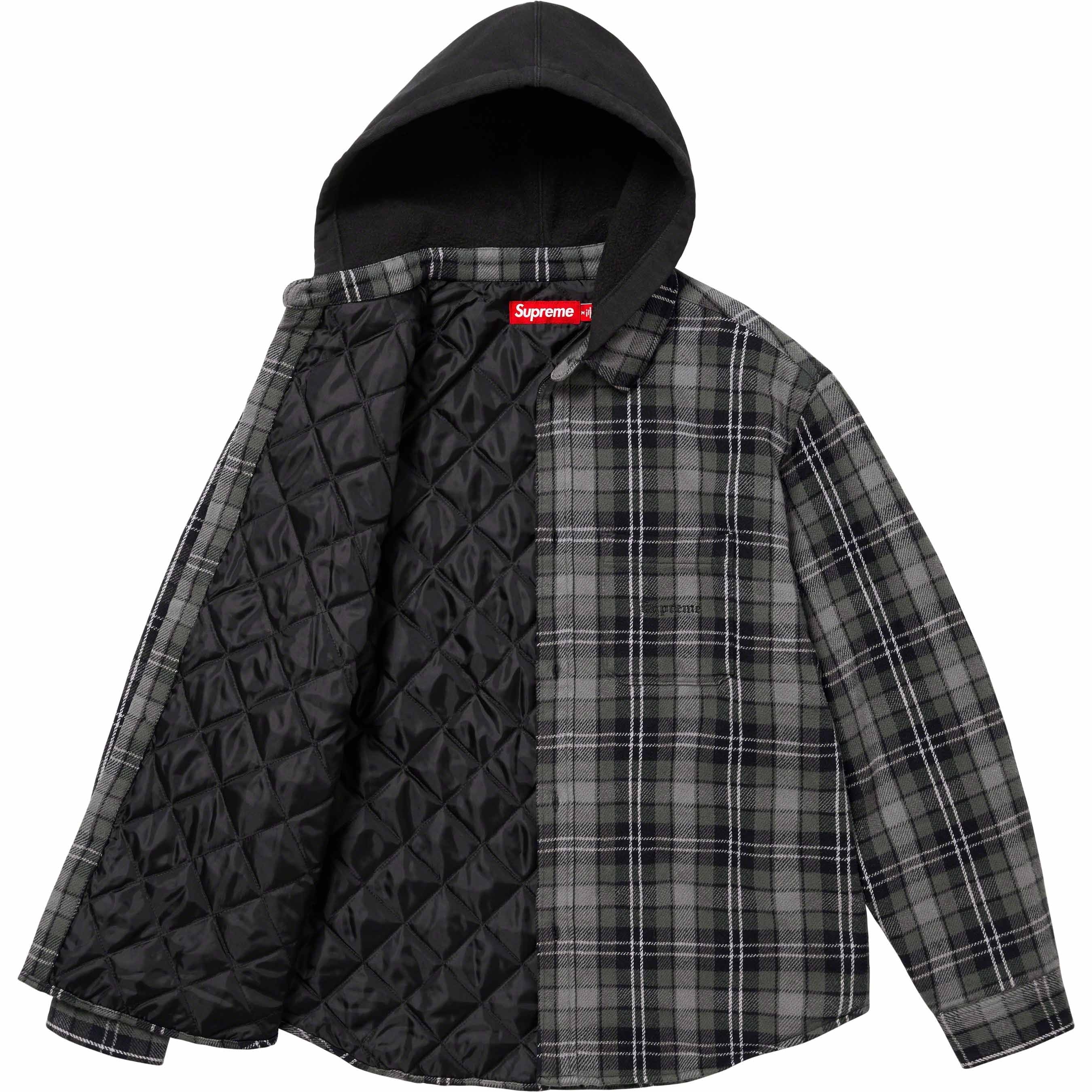 Tartan Flannel Hooded Shirt view 5